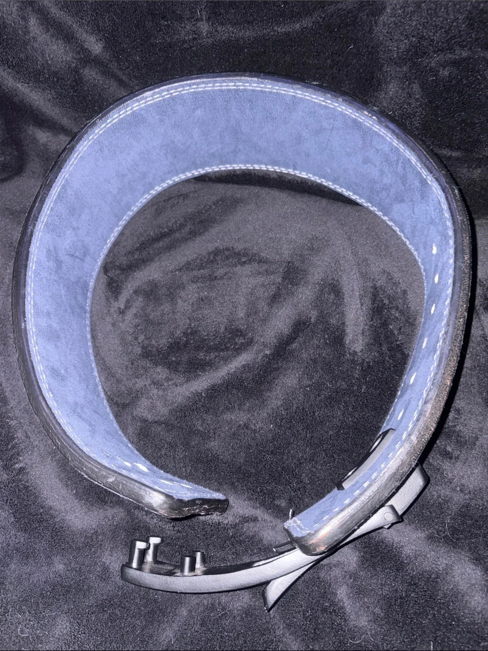 Blue Men's Embroidered Letter Belt Strap